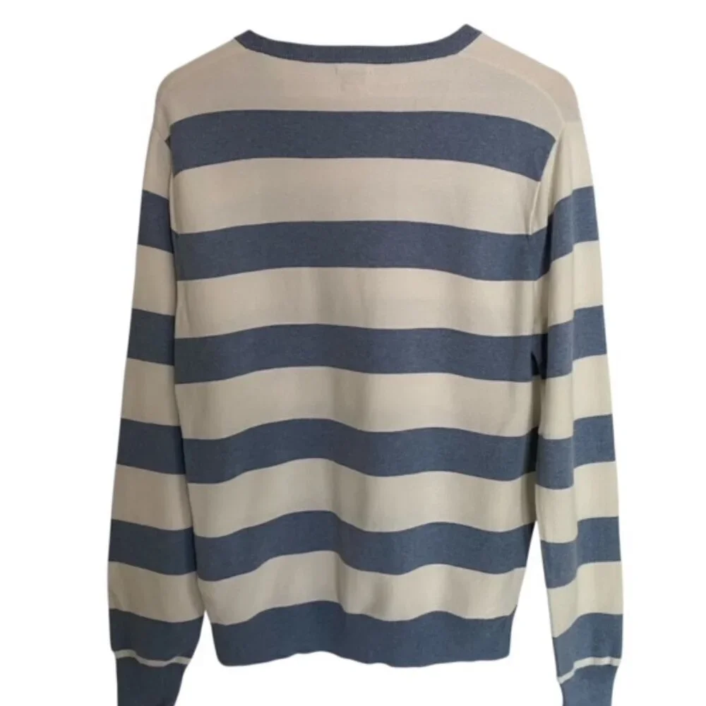 J. Crew Cotton Sweater in Garter Stitch Medium